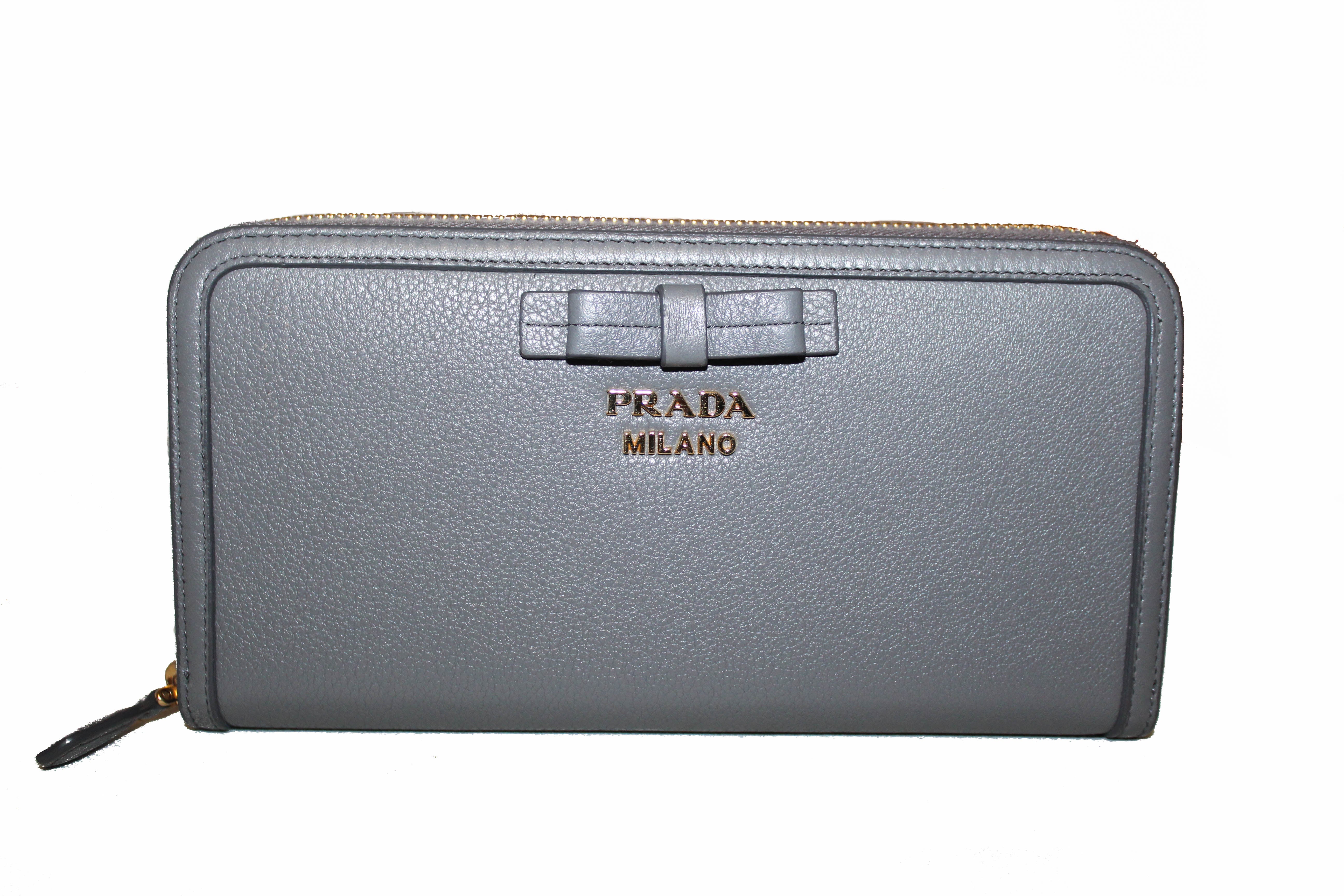 Authentic PRADA women's black leather wallet | eBay